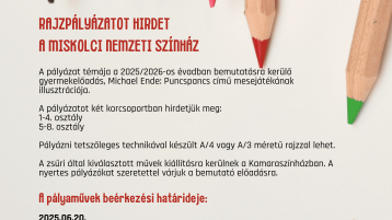 A Miskolci Nemzeti Színház rajzpályázatot hirdet általános iskolás gyermekek számára!
