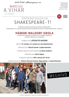 Hamlet Kiállításmegnyitó - Hámori Waldorf Iskola